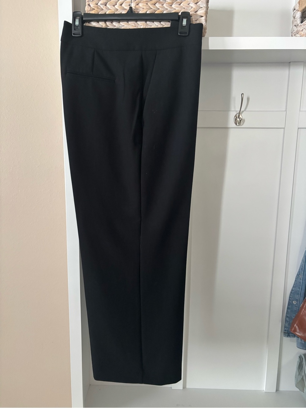 Ann Taylor Black Straight-Leg Dress Pants